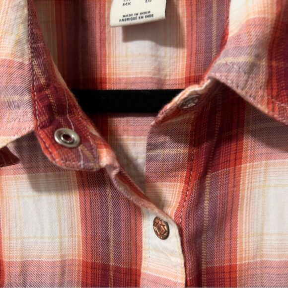 Ariat Womens Tulsa Long Sleeve Snap Red Plaid Country Western Shirt Extra Large - Picture 7 of 10